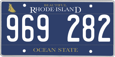 RI license plate 969282