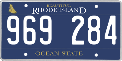 RI license plate 969284