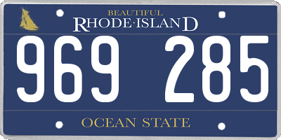 RI license plate 969285