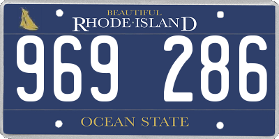 RI license plate 969286