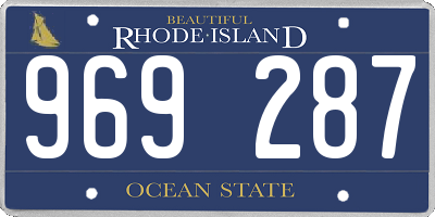 RI license plate 969287