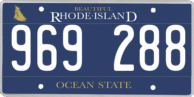 RI license plate 969288