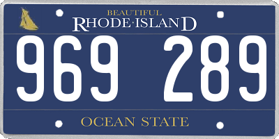 RI license plate 969289