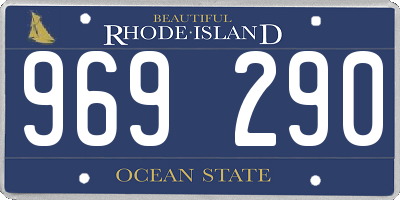 RI license plate 969290