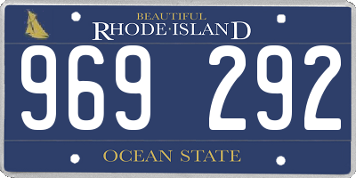 RI license plate 969292