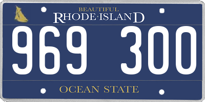 RI license plate 969300