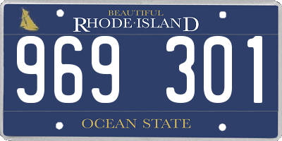 RI license plate 969301