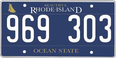 RI license plate 969303
