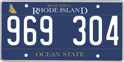 RI license plate 969304