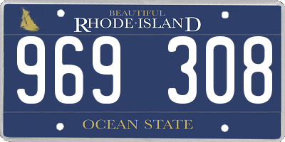 RI license plate 969308