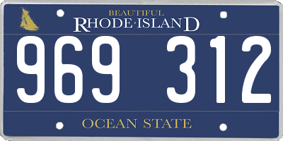 RI license plate 969312