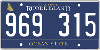 RI license plate 969315