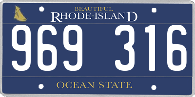RI license plate 969316