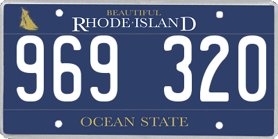 RI license plate 969320