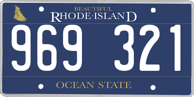 RI license plate 969321