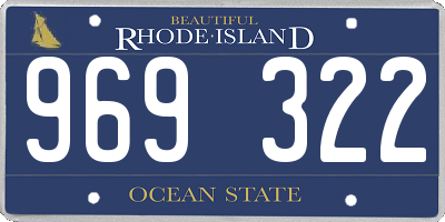 RI license plate 969322