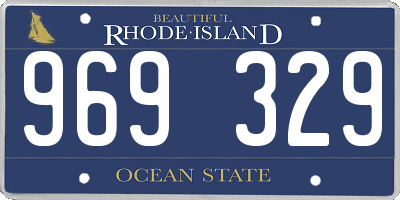 RI license plate 969329