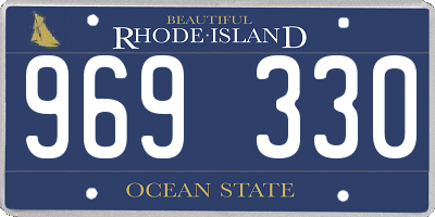 RI license plate 969330