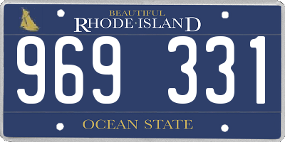 RI license plate 969331