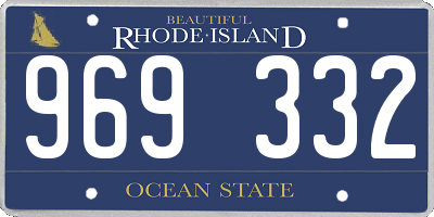 RI license plate 969332