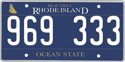 RI license plate 969333