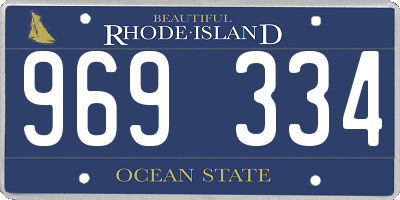 RI license plate 969334