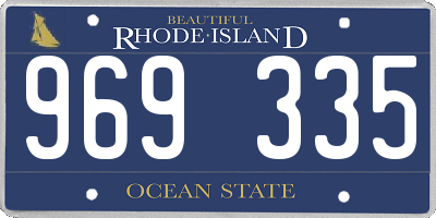 RI license plate 969335