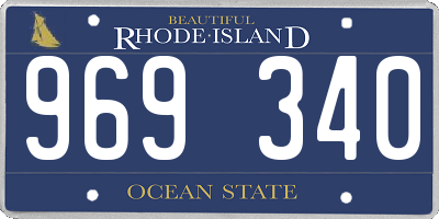 RI license plate 969340