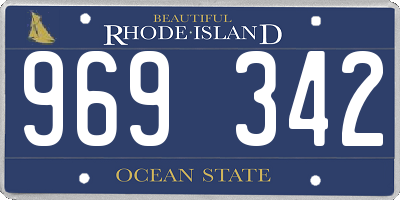 RI license plate 969342