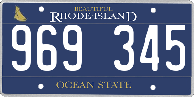 RI license plate 969345