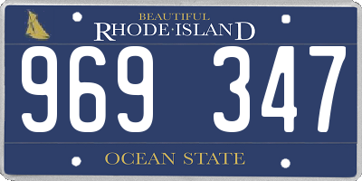 RI license plate 969347