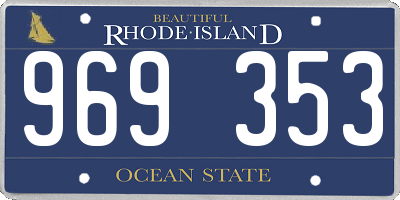 RI license plate 969353