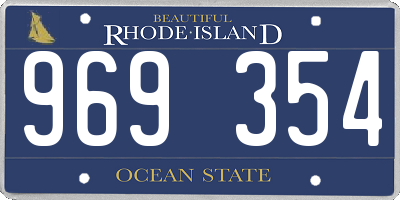 RI license plate 969354
