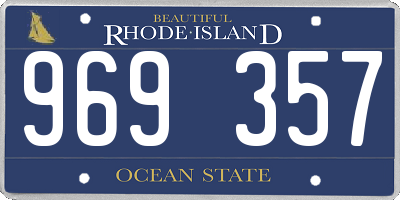 RI license plate 969357