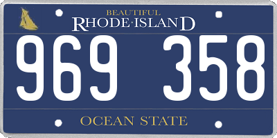 RI license plate 969358