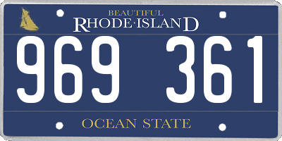 RI license plate 969361