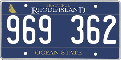 RI license plate 969362
