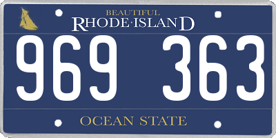 RI license plate 969363