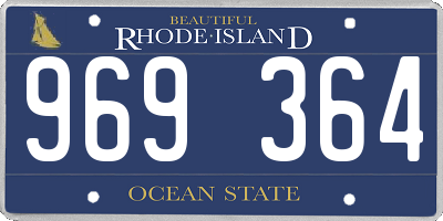 RI license plate 969364