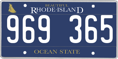 RI license plate 969365