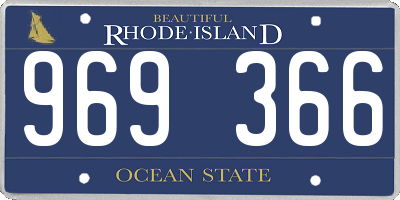 RI license plate 969366