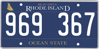 RI license plate 969367
