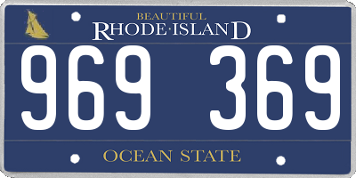 RI license plate 969369