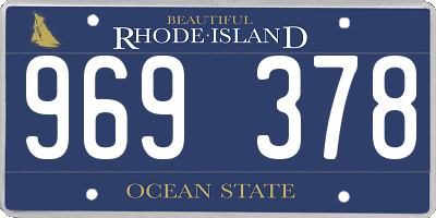 RI license plate 969378