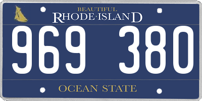 RI license plate 969380