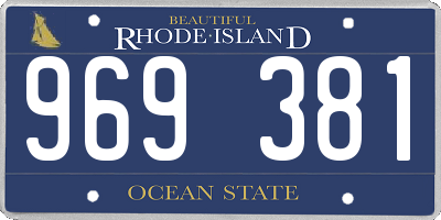 RI license plate 969381