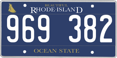 RI license plate 969382