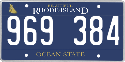 RI license plate 969384