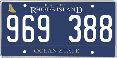 RI license plate 969388