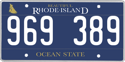 RI license plate 969389